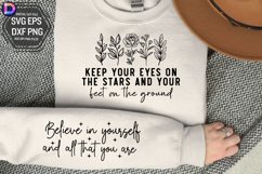 Keep your eyes on the stars and your Sleeve SVG Product Image 1