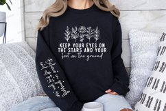 Keep your eyes on the stars and your Sleeve SVG Product Image 2