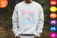 Keeper Of The Gender Svg, Funny Gender Reveal SVG Product Image 1