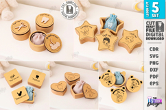 Baby Keepsake Memory Boxes Laser Cut Bundle | Newborn SVG Product Image 1