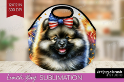 Keeshond Dog Lunch Bag Patriotic Dog Lunch Bug PNG Product Image 1