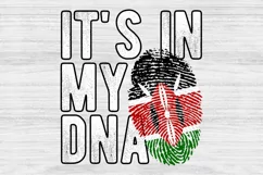 It's in my DNA Kenya Flag Fingerprint PNG Sublimation Product Image 1