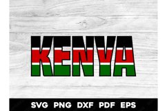 Kenya Country Flag Name Design SVG PNG DXF EPS PDF Product Image 1