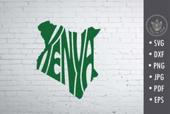 Kenya lettering in map shape