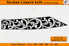 Kershaw Livewire Knife Scrollwork Laser Engraving Design