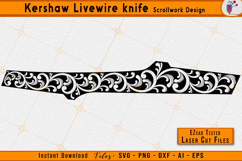 Kershaw Livewire Knife Scrollwork Laser Engraving Design