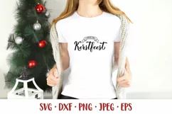 Vrolijk Kerstfeest. Merry Christmas in Dutch. SVG cut file Product Image 2