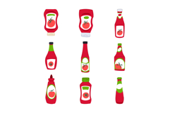 ketchup bottle set cartoon Product Image 1