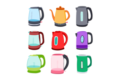 kettle electric set cartoon Product Image 1