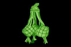Ketupat graphic or clipart illustration isolated Product Image 2