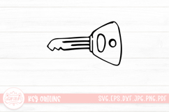 Key Outline Clipart SVG Product Image 1