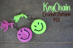 Smiley Key Chain Crochet Pattern Product Image 1