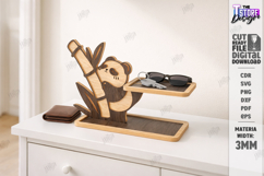 Key Holder Tray Laser Cut | Storage Tray | Sunglasses Stand Product Image 1