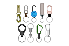 key ring clip set cartoon Product Image 1