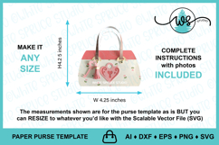 Key to My Heart Purse Template Gift Box Valentine Favor Bag Product Image 4