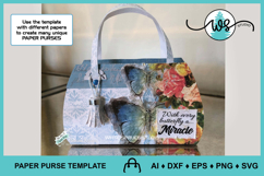 Key to My Heart Purse Template Gift Box Valentine Favor Bag Product Image 5
