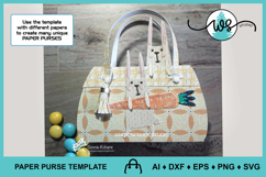 Key to My Heart Purse Template Gift Box Valentine Favor Bag Product Image 6