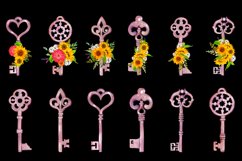 Key with sunflowers bouquet sublimation Product Image 3