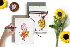 Key with sunflowers bouquet sublimation Product Image 4