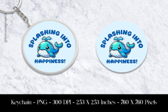 Splashing Inti Happiness Keychain Sublimation Design PNG Product Image 1