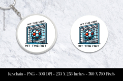 Hit The Vibe Hit The Net Keychain Sublimation Design PNG Product Image 1