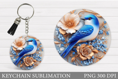 Bird Keychain Design. Bird Sublimation Product Image 1