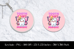 Tooth Fairy Magic Keychain Sublimation Design PNG Product Image 1