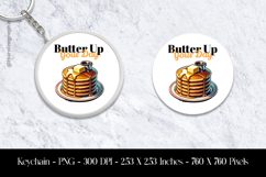 Butter Up Your Day Keychain Sublimation Design PNG Product Image 1
