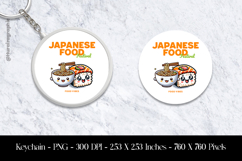 Japanses Food Festival Food Vibes Keychain Sublimation Desig Product Image 1