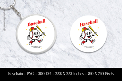 Baseball Let,s Have Fun Together Keychain Sublimation Design Product Image 1