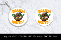 Ramen Hunter Keychain Sublimation Design PNG Product Image 1