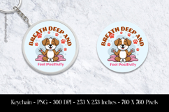 Breath And Deep Keychain Sublimation Design PNG Product Image 1
