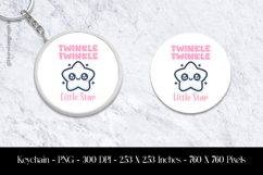 Twinkle Twinkle little Star Keychain Sublimation Design PNG Product Image 1