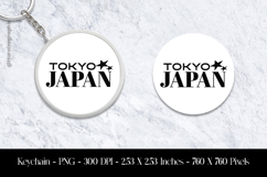 Tokyo Japan Keychain Sublimation Design PNG Product Image 1