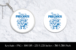 Time Is Precious Keychain Sublimation Design PNG Product Image 1
