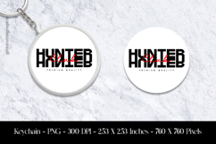 Hunted Keychain Sublimation Design PNG Product Image 1