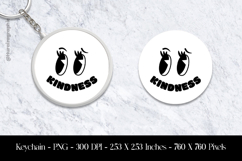 Kindness &amp; smile Face Keychain Sublimation Design PNG Product Image 1