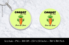 Carrot Vibes Only Fresh and Sweet Keychain Sublimation Desig Product Image 1
