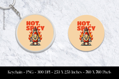 Hot Spicy Keychain Sublimation Design PNG Product Image 1