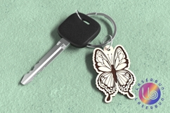 Keychain SVG File Butterfly for Laser Cut Engraved Product Image 1