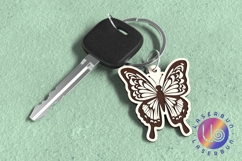 Butterfly SVG Template for Keychain Laser Engraving Product Image 1