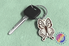 Delicate Butterfly Keychain Design for Laser Engraving Product Image 1