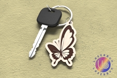 Engraving Ready Butterfly SVG for Laser Cut Keychain Product Image 1