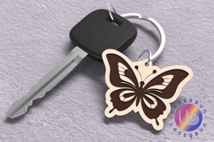 Elegant Butterfly Charm SVG for Laser Cut Keychains Product Image 1