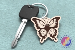 Engravable Butterfly Charm SVG File for Keychains Product Image 1