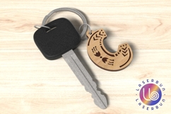 Celtic-Inspired C Keychain SVG for Laser Engraving Craft Product Image 1