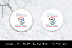 Burn to Sparkle in a Dino way Keychain Sublimation Design PN Product Image 1