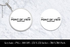 Point Of View World Wide Keychain Sublimation Design PNG Product Image 1
