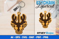 Christmas Keychain Lasercut Product Image 1