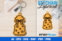 Christmas Keychain Lasercut Product Image 1